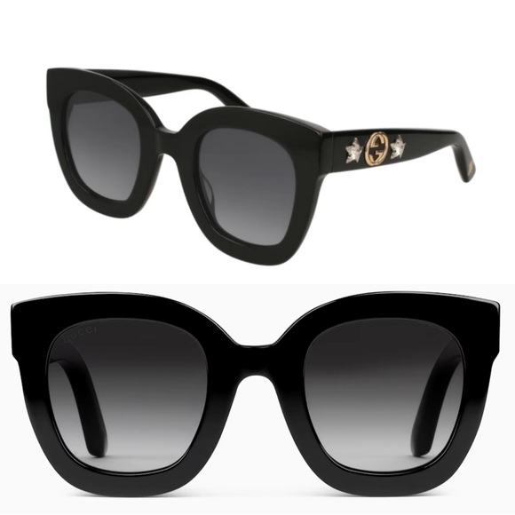 GUCCI ROUND-FRAME ACETATE SUNGLASSES WITH STAR GG0208S 550$ - Picture 3 of 6